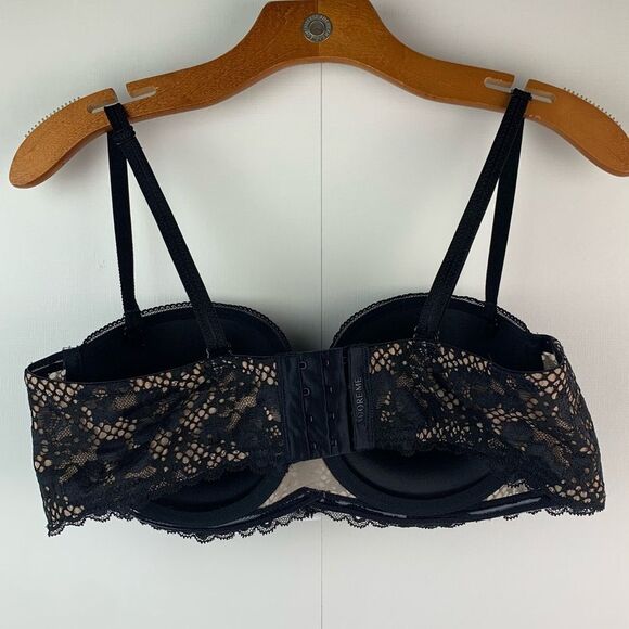 NWT Adore me black Lugo plus Contour strapless contour balconette bra size 38C - Picture 2 of 7